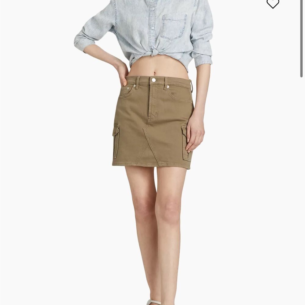 Rails Laurel Cargo Mini Skirt Washed Olive Green Utility Style Size 23 NEW